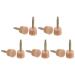 HARFINGTON 5 Pairs TPU High Heel Tips Shoes Replacement Tap Caps for Women High Heel Shoes 2.4mm Pin 7mm Round Shape Heel Repair Caps Beige 7mm Beige Gold Tone