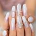 Wrong Nail Pearl Pink Press On Nails Super Long Ballerina D nn gel | Ombre Fake Artificial Fingernails for Instant Glam - Buy Online on GoSupps.com