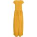 UIKMN Women's Party Dress Cap Sleeve V Neck Chiffon Wrap Gown - Yellow (5XL) - Buy Online on GoSupps.com