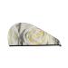 Hair Towel Wrap Hair Drying Towel with Button Towel Turban Head Towel to Dry Hair Quickly (White Rose)