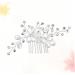 minkissy Wedding Headpiece Bridal Headdress wedding headgear rhinestones pearl flower comb white accessories Pearl Rhinestone Hair Comb Wedding dress Wedding Hair Comb - Buy Online on GoSupps.com
