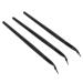 3pcs Bent Brush Ultra Fine Angled Gel Brushes Professional Makeup Tool Easy Application Nylon Brush Hair Wooden Handle