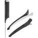 Hair Comb - Rat Tail Comb Fine Tooth Pin Tail Comb Sectioning Hairdressing Styling Cutting Parting Tails Comb With Metail Tail & 2 large Sectioning Hair Clips for Women Men Girls By HY DOT - Buy Online on GoSupps.com