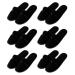 Teceyfeet 6 pairs guest shoes set disposable Hotelslipper slippers Washing anti -slip hotels liper bathing lip terry lip for hotel travel 42 EU black