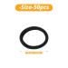 Jawflew 50PC Seamless Black Hair Ties for Women & Girls - Elastic Ponytail Holders for Thick Hair - No Damage Hair Bands - Black - Buy Online on GoSupps.com