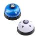 Slson 2 pieces of pet training bells for dog cats door bells for potty communication and cleanliness training with a large button and cat pattern white and blue