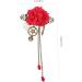 Steampunk Hair Clip Vintage Gothic Flower Hairpins Gothic Hair Clip Punk Hair Barrettes Cosplay Costume Hair Accessories for Women red - Buy Online on GoSupps.com