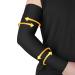 Beister medical compression ARM Sleeve women & men (1 piece) 20-30 mmHg compression sleeves with dotted silicone band elbow bandage bracelet for varicose veins lymphedic arthritis.Black XXL