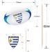 Uruguay Flag Rugby Ball Food & Cupcake Picks Toppers Party Decorations (14 Pack) - Buy Online on GoSupps.com