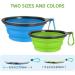 Buy XL Green Blue Foldable Travel Dog Bowls - 2 Pack with Lids & Hooks | Portable Silicone Feeding Bowls for Dogs & Cats - Perfect for Hiking & Camping - Buy Online on GoSupps.com