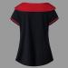 Women's Plus Size Red Short Sleeve Peter Pan Collar T-Shirt - Casual Loose Blouse Tee 3X - Buy Online on GoSupps.com