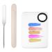 Faiteary Makeup Spatula and Palette Set  Stainless Steel Makeup Spatula and Palette for Professional Pigment Blending  Eye Shadow or Eyelash Makeup Mixing  Suitable Facial Cosmetic Makeup Tool