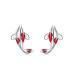 Feyley earrings trendy color matching pins earring women minimalist happiness fish earrings stud female fashion couple jewelry gifts