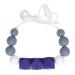 Baby Teether Toy with Round Hexagonal Beads - Medium Hardness, Easy to Clean, Portable Teething Toys for Nursing Necklace - Dark Blue - Buy Online on GoSupps.com