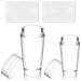 French Tip Nail Stamper Nail Stamp Double Sided Clear Nail Art Stampers Jelly with Scraper Soft Silicone Nail Art Stamper Printer DIY French Nail Art Stamping Manicure Tool 2 Pack
