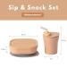 Miniware Sip & Snack Set - 1-2-3 Sip Drinking Cup, Snack Bowl, Suction Foot - Vanilla Cotton Candy | Promotes Self Feeding, Dishwasher Safe - Buy Online on GoSupps.com
