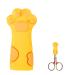 Cute Cat Paw Shape Silicone Nipper - Cuticle Trimmer Nippers Case - Silicone Cuticle Nail Protector in Cat Paw Shape Protective Cases for Small Scissors Nail Clippers and Tweezers/l Yellow