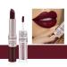 Hikaka 2 in 1 Matte Velvet Satin Lipstick & Gloss Set Double Headed Matte Finish Non-stick Cup No Fade Nude Color Long Lasting Waterproof Lip Gloss (B)