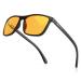Bloomoak-99% Blue Light Blocking Glasses-Gaming Glasses-Anti Glare - Anti Fatigue-TR90 Material-Suitable for Screens Games TVs Mobile Phones Light Amber Honey - 75% - Matte Black