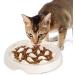 Slow Feeder Cat Bowl,Melamine Fun Interactive Feeder Bloat Stop Puzzle Cat Bowl Preventing Feeder Anti Gulping Healthy Eating Diet Pet Dog Slow Feeding Bowls Against Bloat, Indigestion and Obesity White