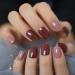Buy Huil 24 Pcs Glossy Artificial Nails - Mix Color Square & Round Fake Nail Tips for Office & Home - Durable Faux Ongle Stickers - Buy Online on GoSupps.com