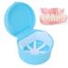 Buy Light Blue Dental Retainer Box | Portable Denture Storage Container for Travel & Home | Jewelry Organizer - Buy Online on GoSupps.com