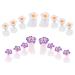 16 Pieces Manicure Toe Separator Silicone Flower Shape Toe Spacers Spacers Dividers Pedicure Toe Finger Dividers for Nail Polish Nail Art DIY Pedicure Tool