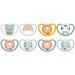 NUK Space Day & Night Baby Pacifier | 0-6 Months & Space Day & Night Baby Pacifier | 6-18 Months Lion Bundle with Baby Pacifier