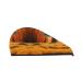 Autumn Golden Grass Landscape Coral Velvet Dry Hair Cap Caps with Buttons for Drying Curly Long & Thick Hair Anti Frizz