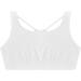 EasyForever Kids Girls White Athletic Sport Bra | Strappy Back | Gym Dance Gymnastics Tank Top - Buy Online on GoSupps.com