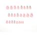 Justotry 24 Pcs Almond False Nails Short Pale Blue and White French Press on Nails | Nude Fake Nails with Glue | Oval Stick on Nails for Women Nails Art - Buy Online on GoSupps.com
