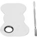 Optimize Your Beauty: Acrylic Cosmetic Palette with Spatulae - Ideal for Liquid Foundation Eye Shadow & Nail Art Mixing - Buy Online on GoSupps.com