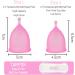 Fainfun Menstrual Cup Set - 2 Soft Silicone Period Cups (Size Small & Large) - Eco-Friendly Pink Menstruation Cups for Comfort & Protection - Shop Now! - Buy Online on GoSupps.com