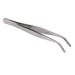 Tweezers Tool Portable Erosion Resistant Stainless Steel Tip Tweezers with Serrated Edge Easy to Clean for Watch Repair Bag (Curved Round Tip)