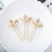 Unicra Wedding Gold Flower Hairpins Set - Pearl Bridal Hair Accessories (Pack of 3) - Buy Online on GoSupps.com