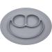 ezpz Mini Mat (Gray) - Silicone Suction Plate for Infants + Toddlers - Self-Feeding + Travel Bag - Grey - Buy Online on GoSupps.com