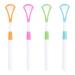 4 pieces of tongue cleaner silicone material BPA-free tongue brush brushes for oral care tongue scraper for improves oral hygiene reduces bad breath and fresh breath