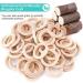 100 PCS Natural Wood Rings - Unfinished Smooth Wooden Ring Set for Craft and Jewelry Making - Buy Online on GoSupps.com