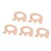 5Pcs Beech Wooden Teething Toy | Elephant Shape | Natural Baby Nursing Accessories - Buy Online on GoSupps.com