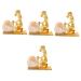 Alipis 4pcs Dining Table Mineral and Miner Adornment Small Mineral Cluster Miner Ornament