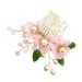 Angoily 1pc Tiara Alloy Comb Bridal Hair Comb Accessories Small Flowers Bride