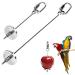 2 pieces of parrot fruit holder parrot vegetable owners stainless steel parrot fruit stick holder stainless steel parrot holder fruit holder birds for bird cages Parrot vegetables fruit tools