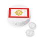 Sikkim Flag Round Case For Contact Lens Kit Storage Box with Mirror Printed