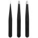 3 Piece Eyebrow Tweezers Set with Box Professional Stainless Steel Precision Tweezers for Eyebrows Plucking Ingrown Hair Splinter Hair and Facial Hair Remover