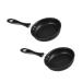 Zerodeko 4 Pcs Omelet Pan Tamagoyaki Frying Pan Steak Cooker Non Stick Skillets Breakfast Griddle Square Pan Non- Stick Frying Camping Griddle Pancakes Saucepan Egg Cooking Pot Mini Iron 25X12X2.8CMx2pcs Blackx2pcs