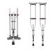 Folding Armpit Crutches Adult Aluminum Walking Underarm Crutches Medical Height Adjustable Crutches Applicable Height: 150-190CM/4' 9''-6' 2'' (Color : Silver Size : 1 Count) Anniversary Lucky Silver 2 counts