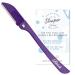 Lilibeth of New York Original Brow Shaper - Foldable Eyebrow Trimmer & Facial Hair Removal Device - Peach Fuzz Trimmer - Dermaplaning Tool for Women - Single - Purple