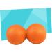 Minkissy Double Lacrosse Ball - Acupressure Peanut Massage Ball for Muscle Relief & Mobility - Medium Orange - Buy Online on GoSupps.com