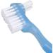 Denture Brush - Double-Sided Cleaning Brush for False Teeth Plaque Removal | Portable & Effective Daily Care (Blue) - Ships Internationally - Buy Online on GoSupps.com