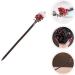 FRCOLOR Chinese Hair Stick Flower Hair Chopsticks Red Agate Vintage Hairpin Chignon Pin Hair Styling Hair Making Accessories for Women Wedding Hanfu Cheongsam - Buy Online on GoSupps.com